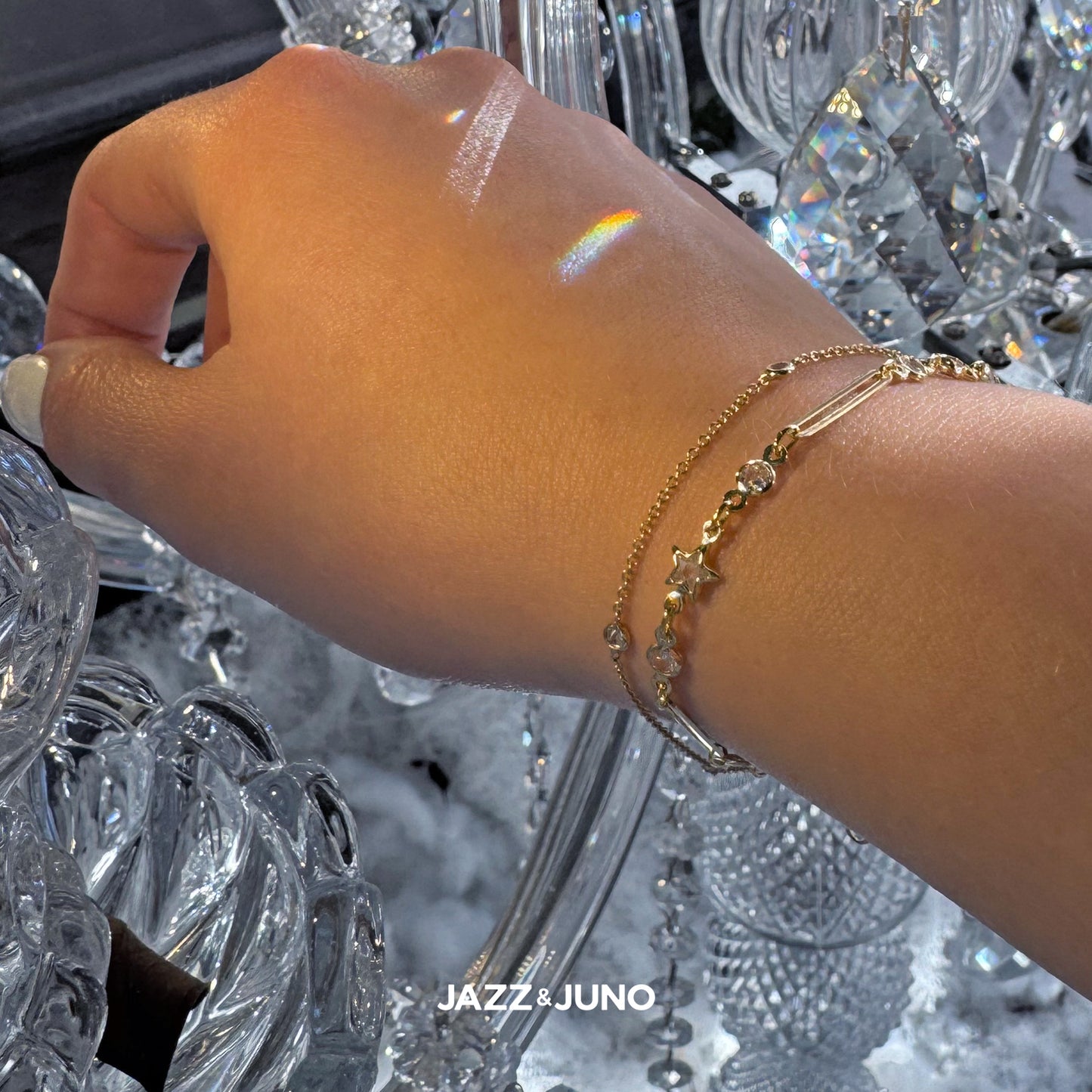 18K gold-filled Starglow Link Bracelet