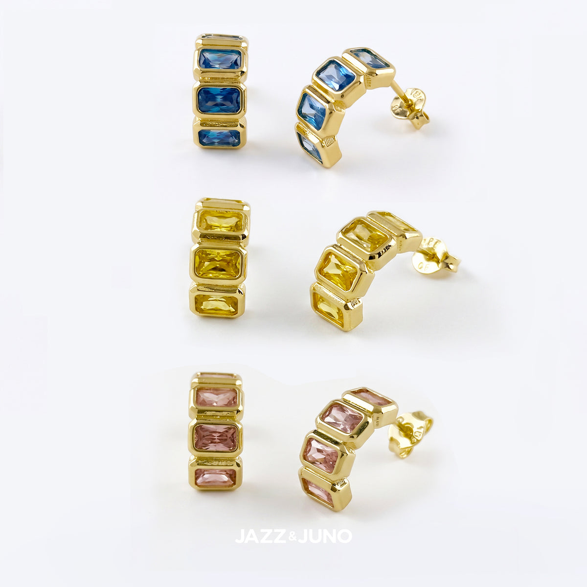 18K gold-filled Deco Arch Earrings