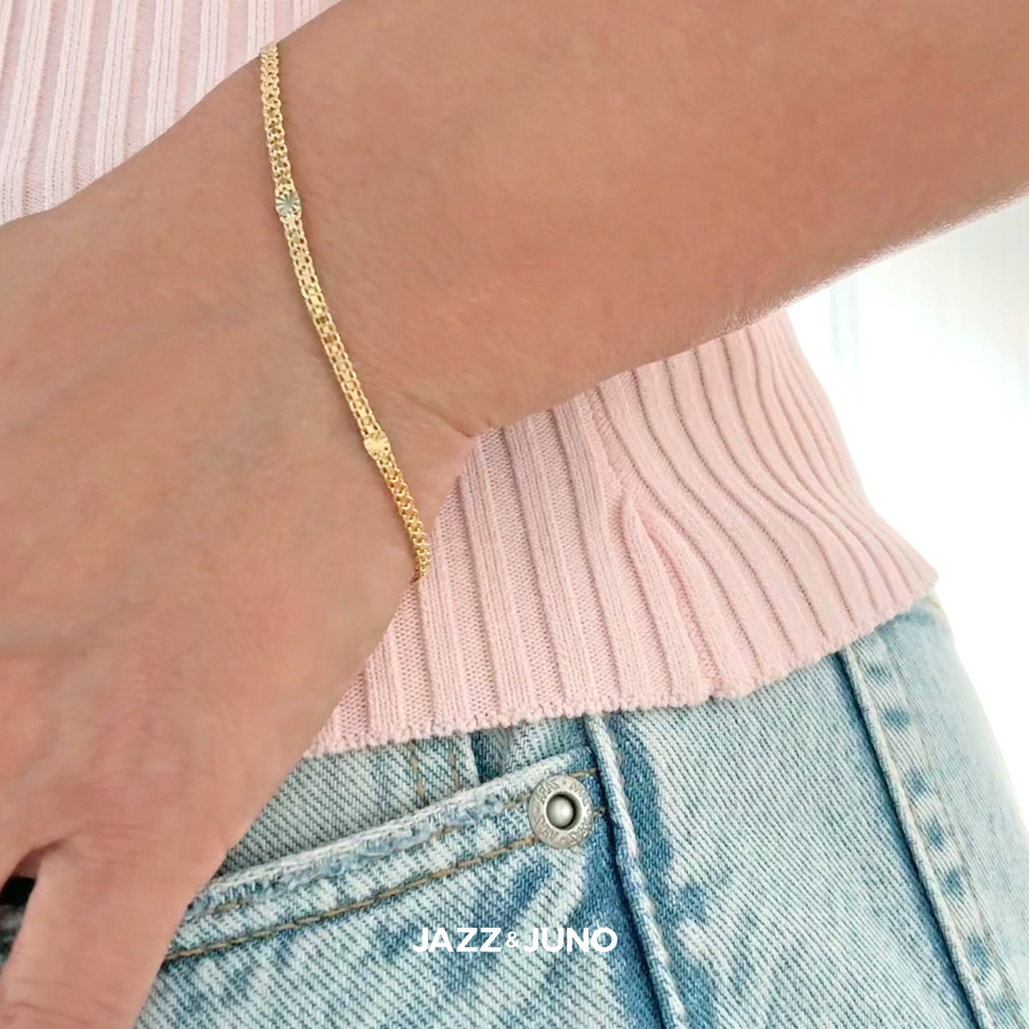 18K gold-filled Rose Bracelet