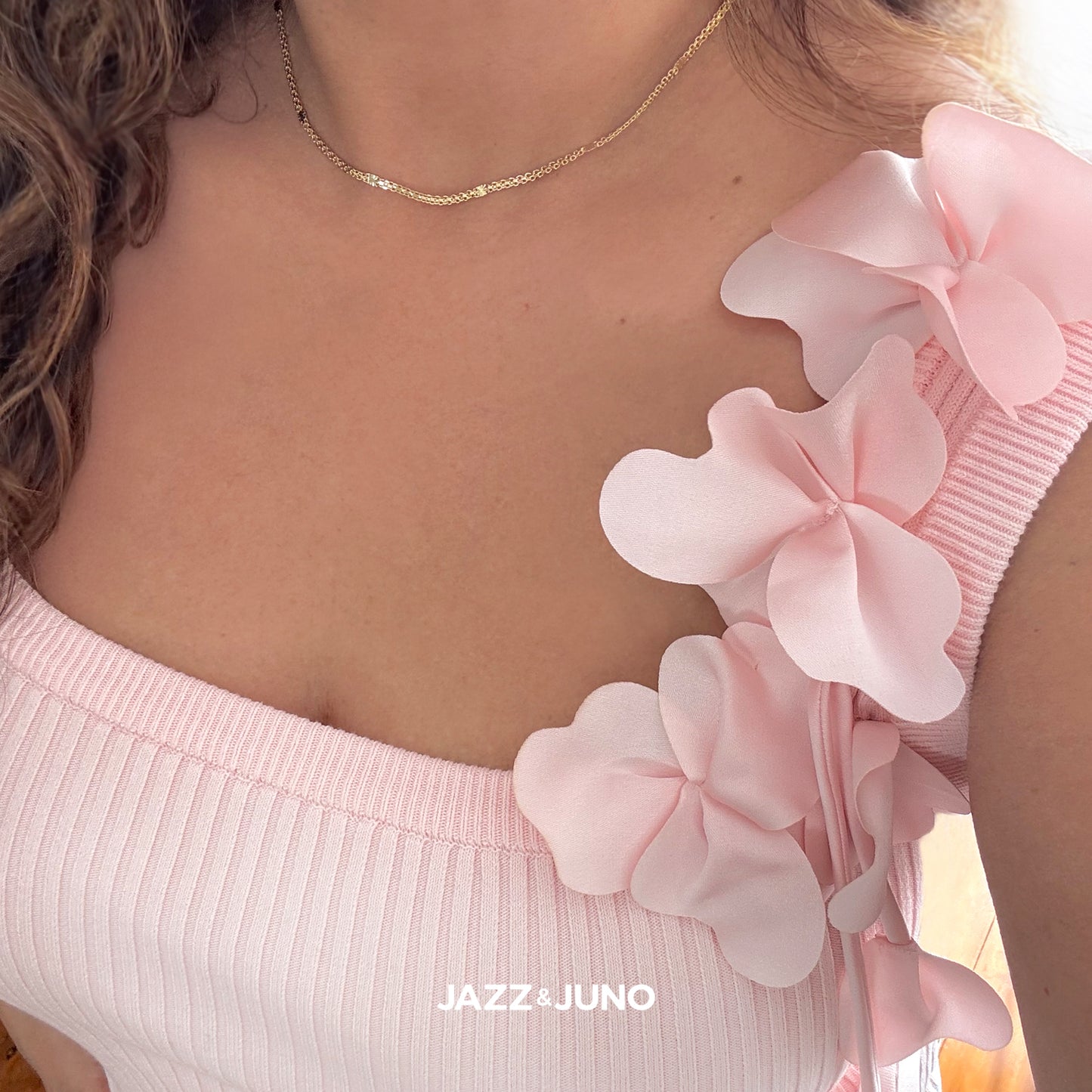 18K gold-filled Rose Necklace