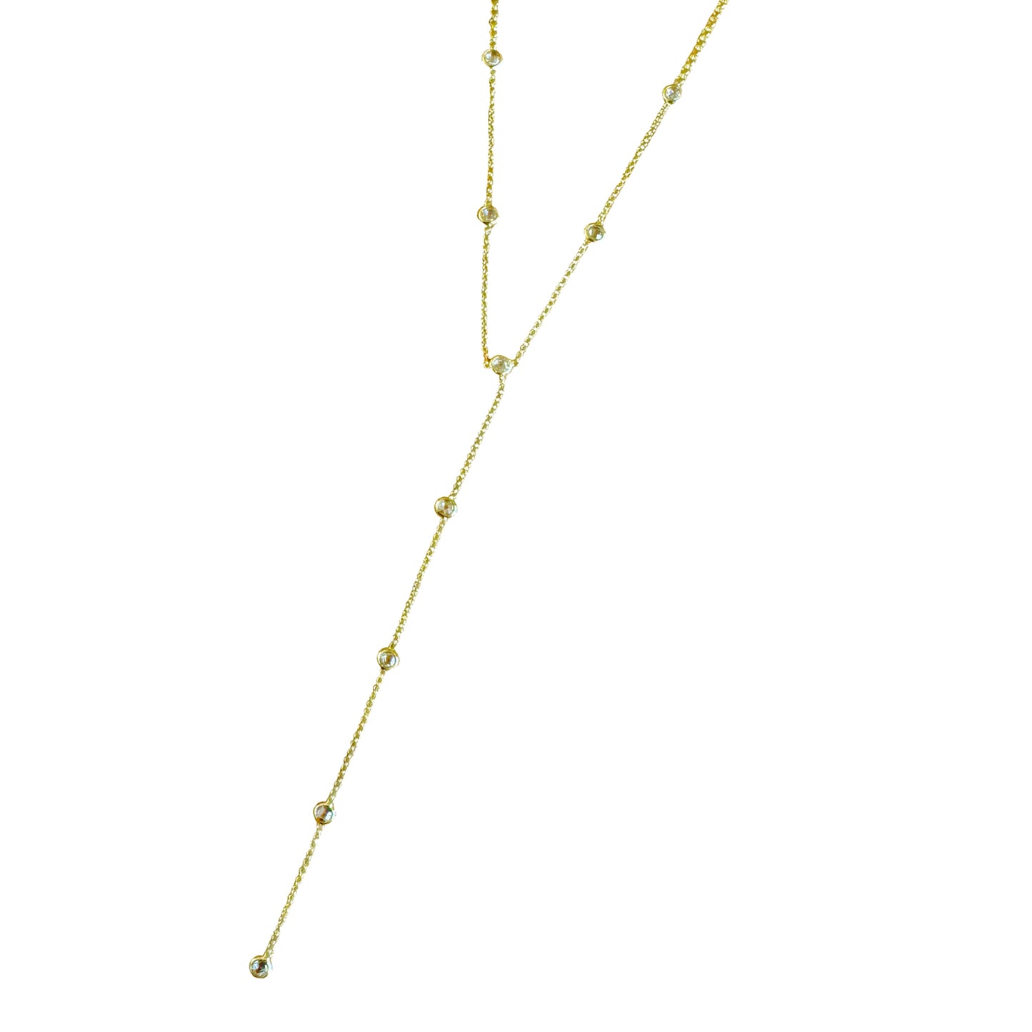 18K gold-filled Capri Lariat Necklace