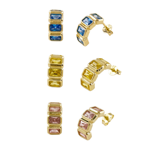 18K gold-filled Deco Arch Earrings