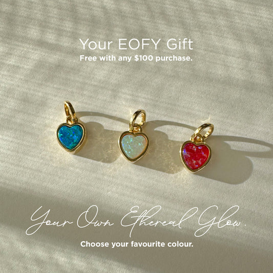 18K gold-filled Little Opal Charm