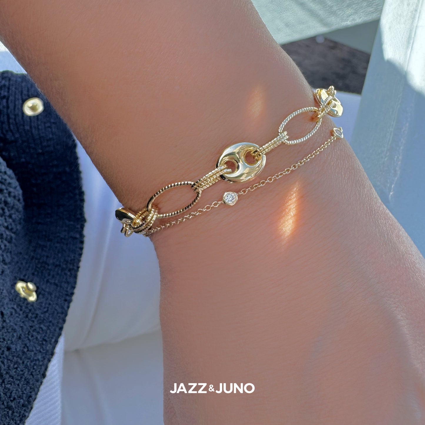18K gold-filled Puffy Mariner Bracelet
