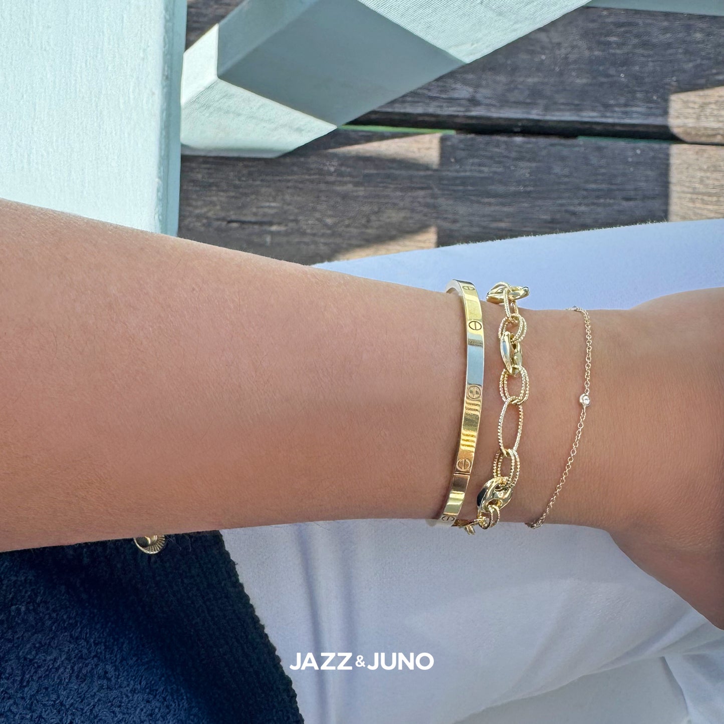 18K gold-filled Puffy Mariner Bracelet