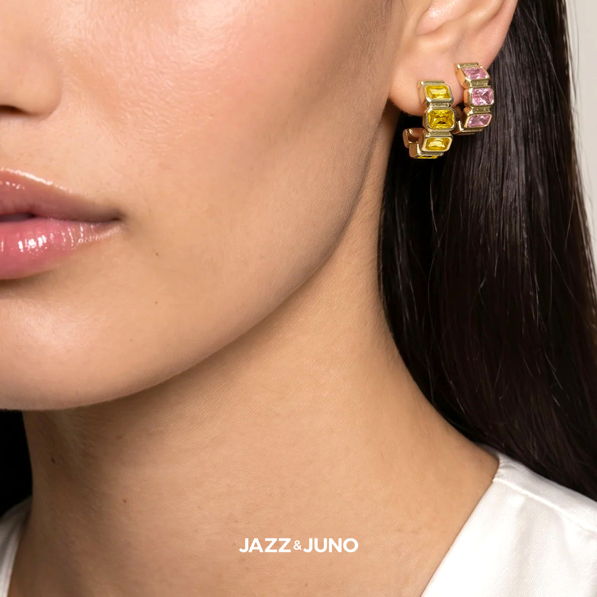 18K gold-filled Deco Arch Earrings