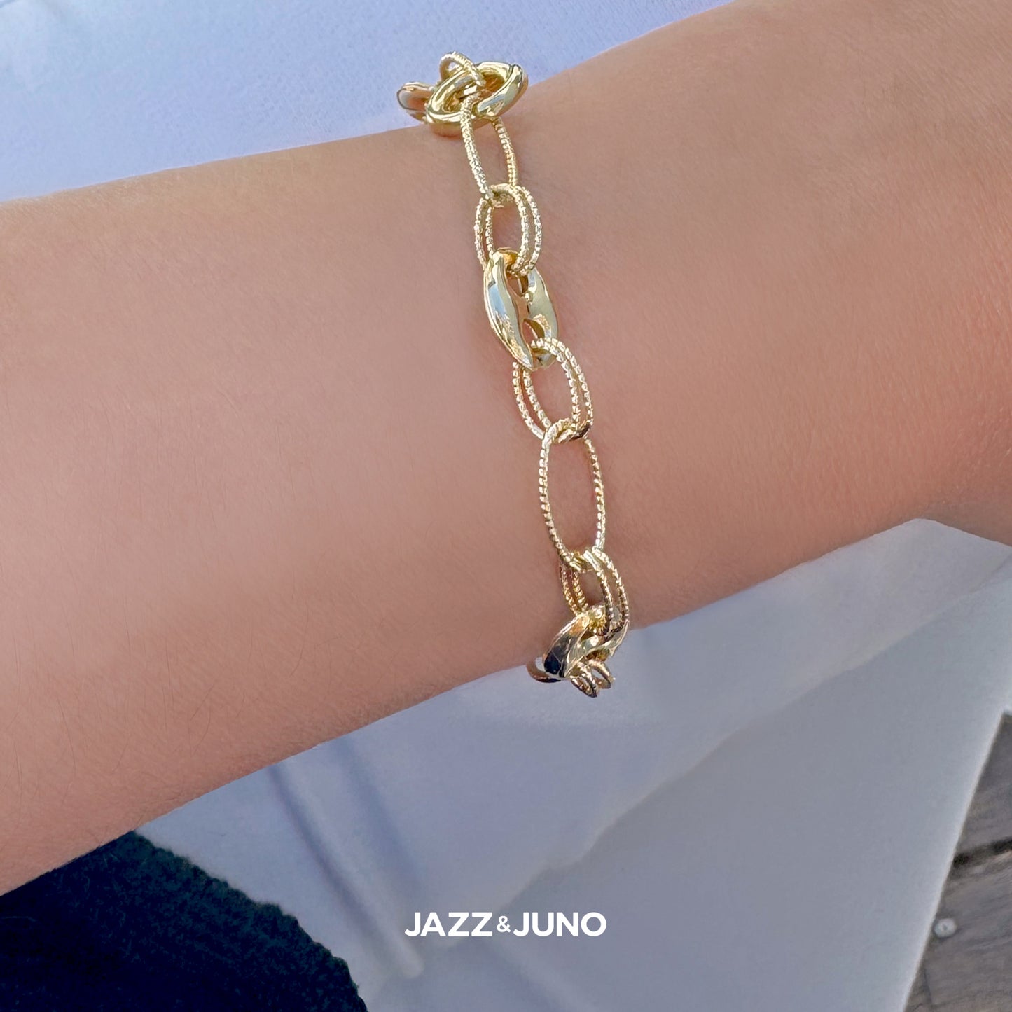 18K gold-filled Puffy Mariner Bracelet