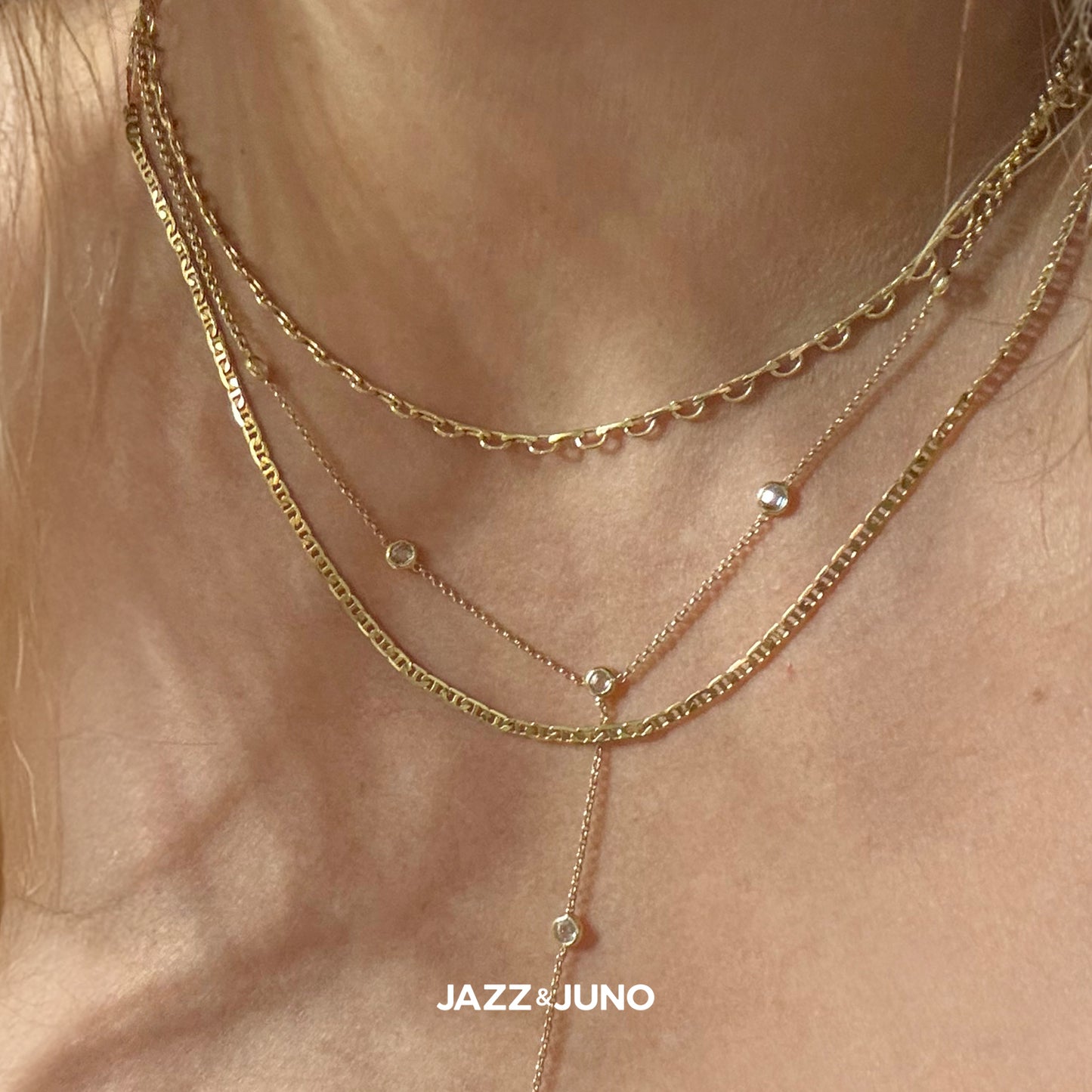 18K gold-filled Capri Lariat Necklace