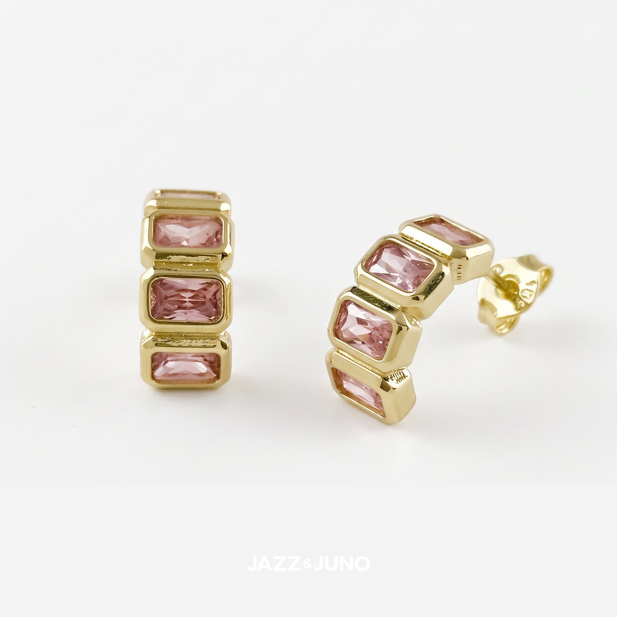 18K gold-filled Deco Arch Earrings