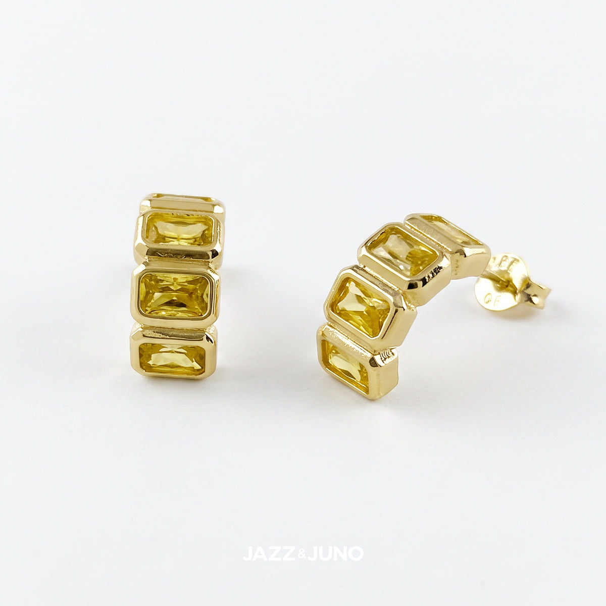 18K gold-filled Deco Arch Earrings