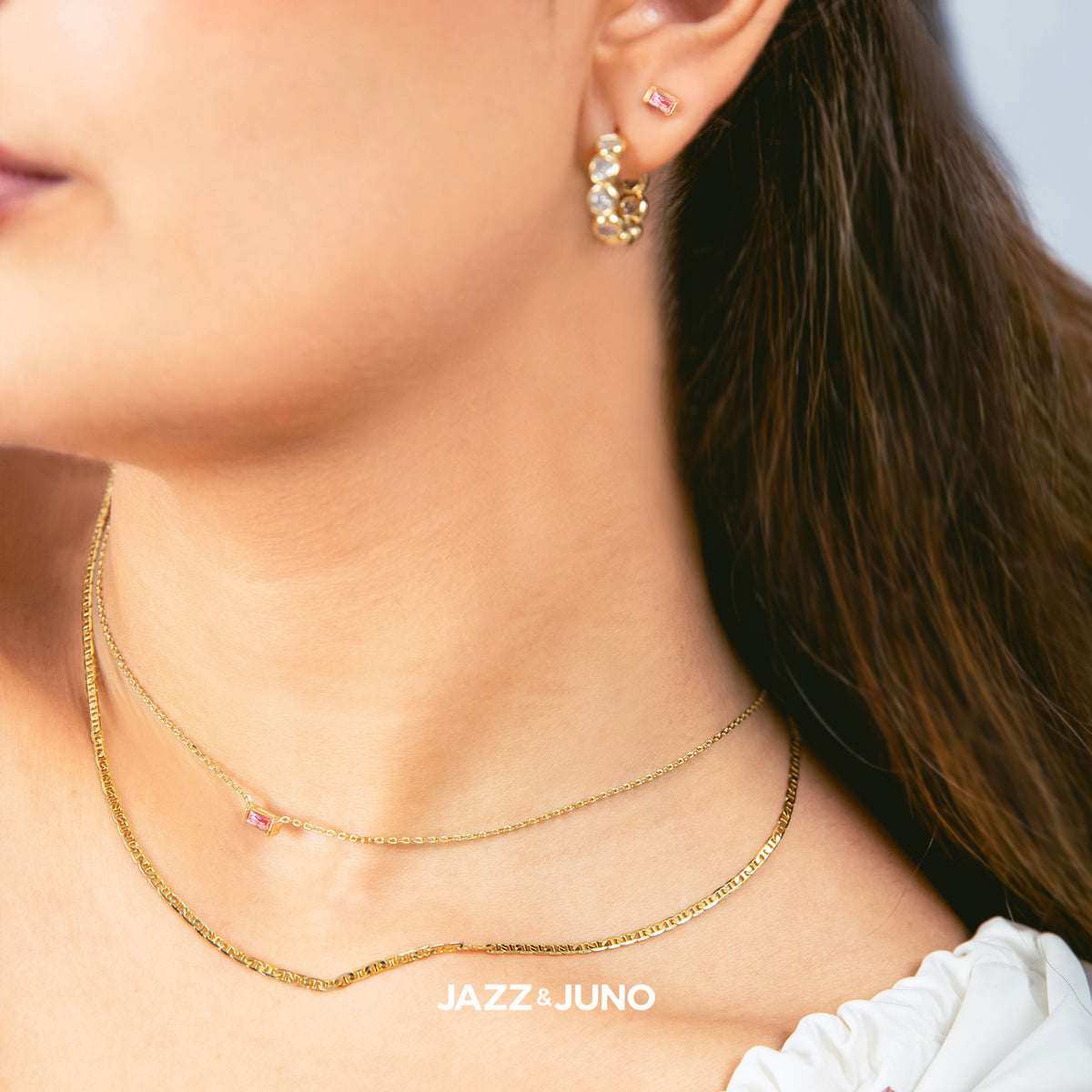 18K gold-filled Allure Baguette Earrings