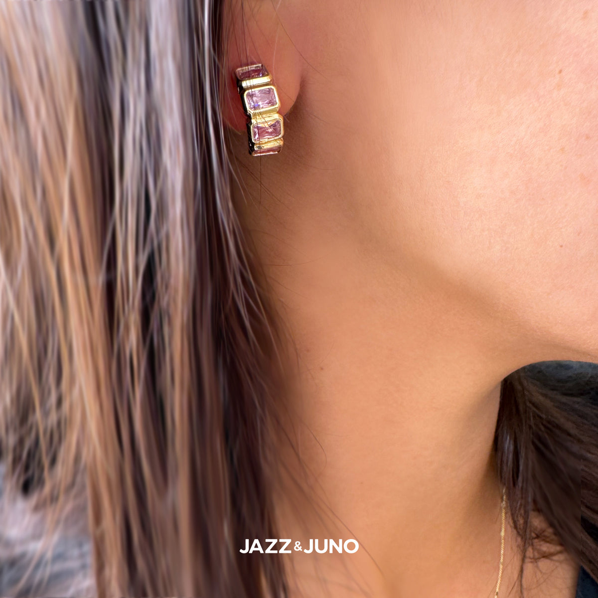 18K gold-filled Deco Arch Earrings
