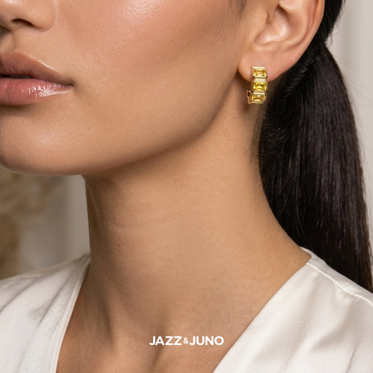 18K gold-filled Deco Arch Earrings
