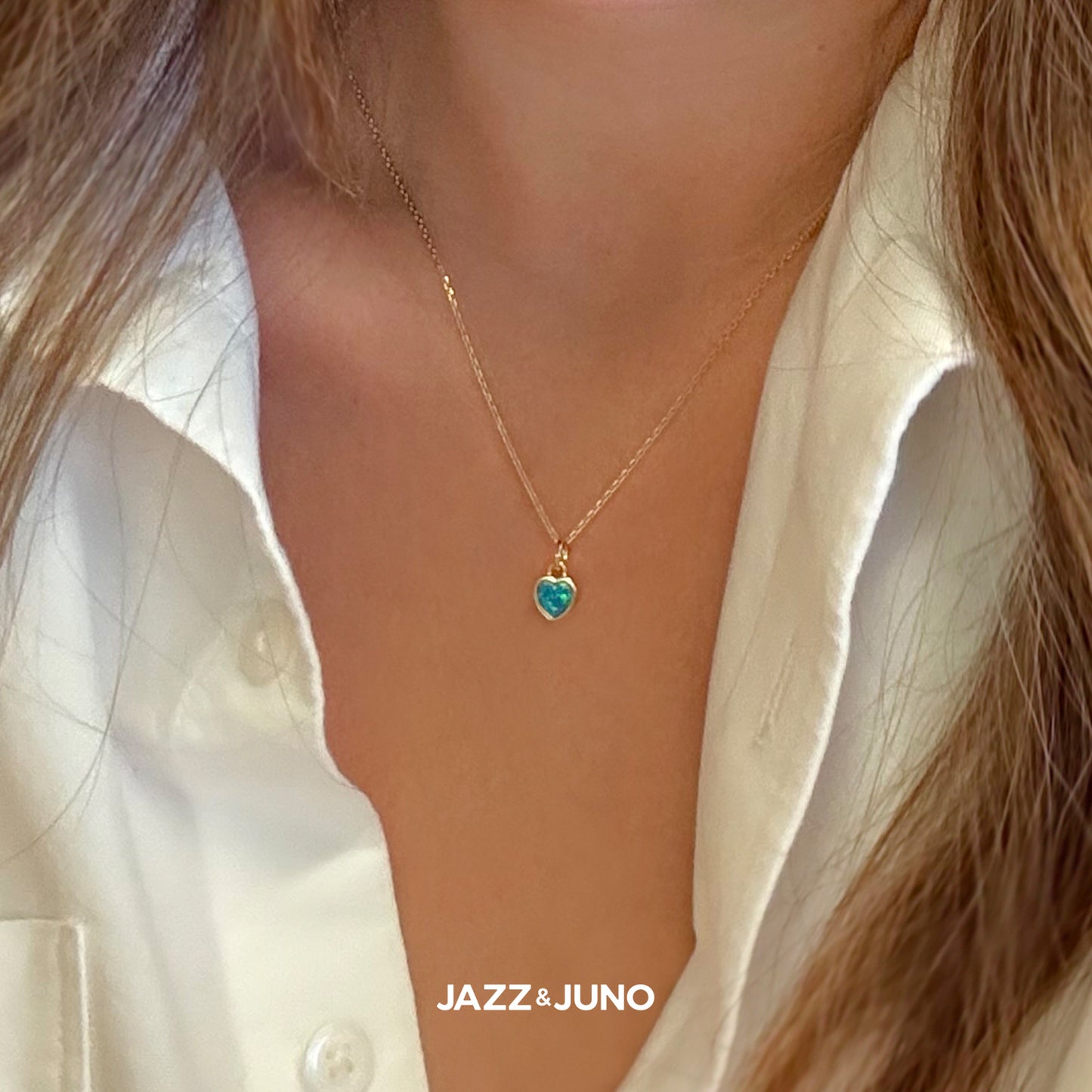 18K gold-filled Little Opal Charm