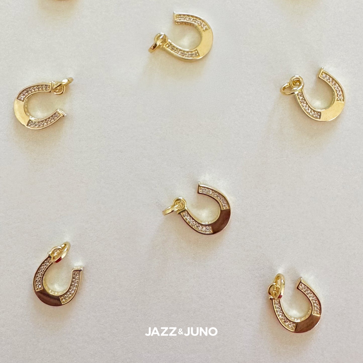 18K gold-filled Fortune Horseshoe Charm