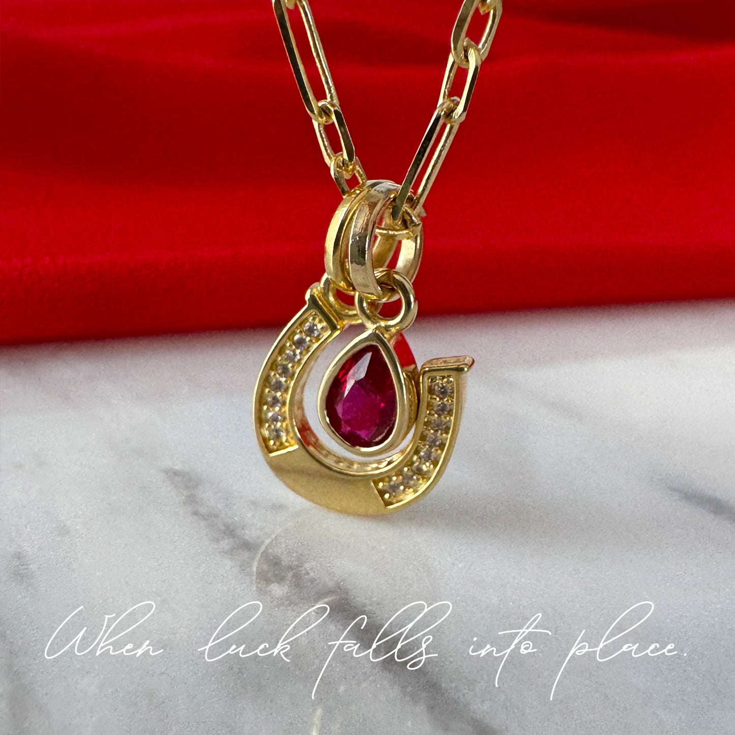 18K gold-filled Lucky Drop Necklace